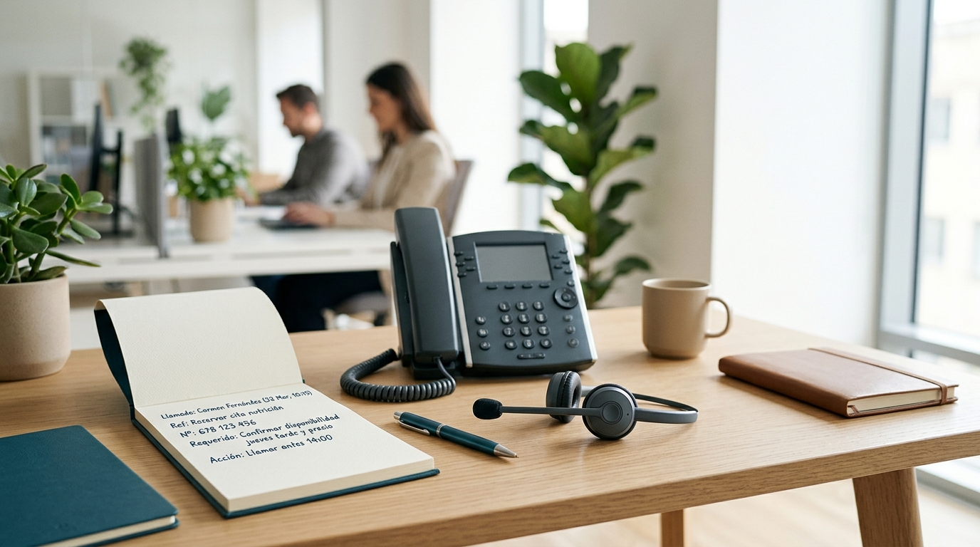 Cómo gestionar recados telefónicos sin perder solicitudes de clientes