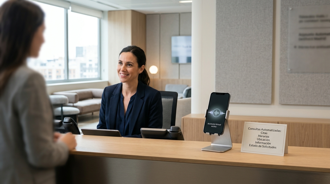 Recepcionista virtual para empresas: cinco consultas que puedes automatizar